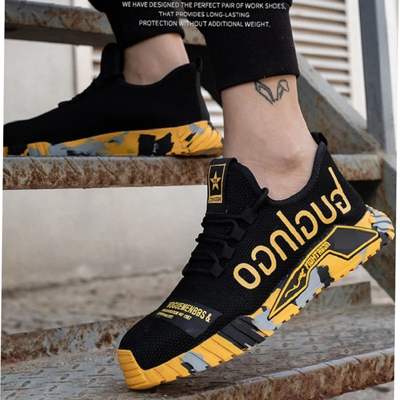 أحذية أمان للرجال بنعل معزز مضاد للثقب
