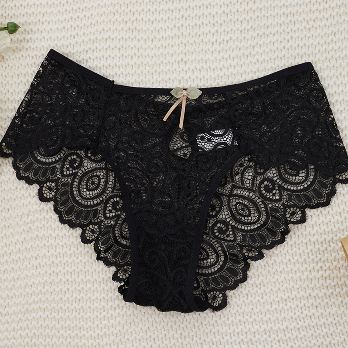 Mid Waist Lace Panties