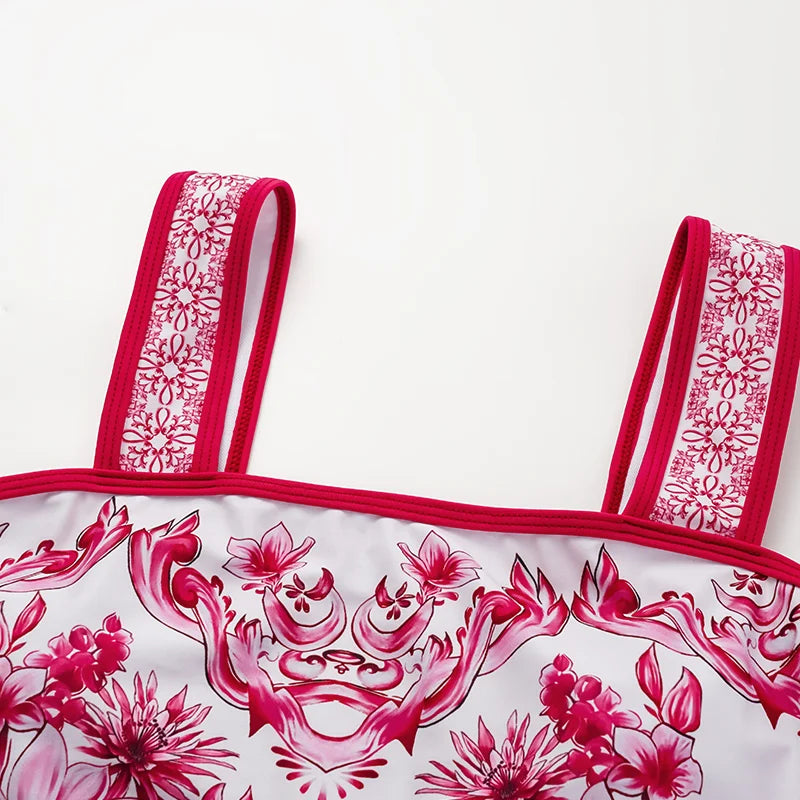 Vintage Print One Piece