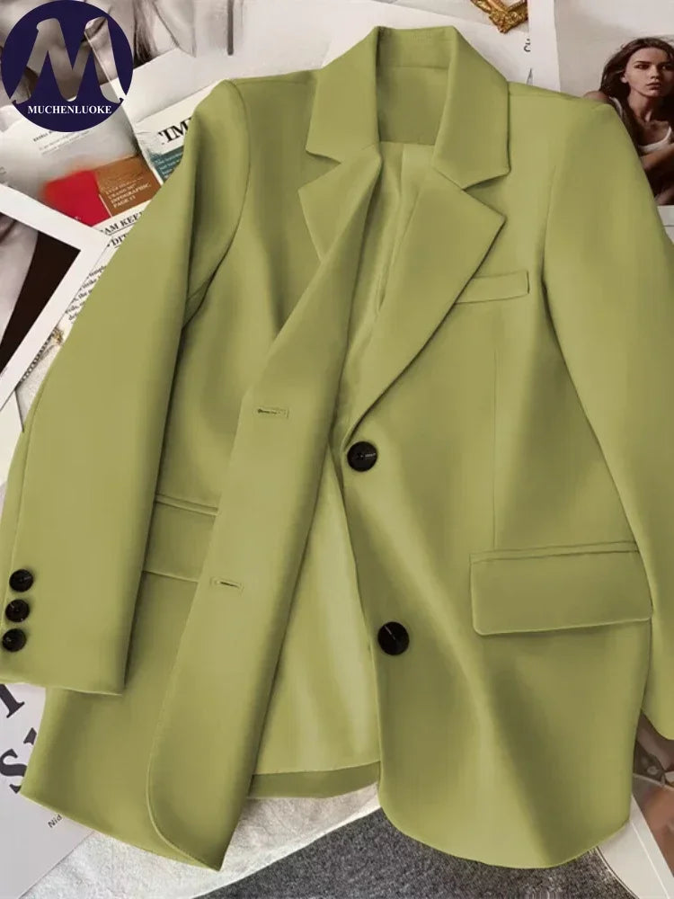 TrendyCore™ – Streetwear Office Blazer (Long Sleeve, Korean Fit, 2025 Vibe)