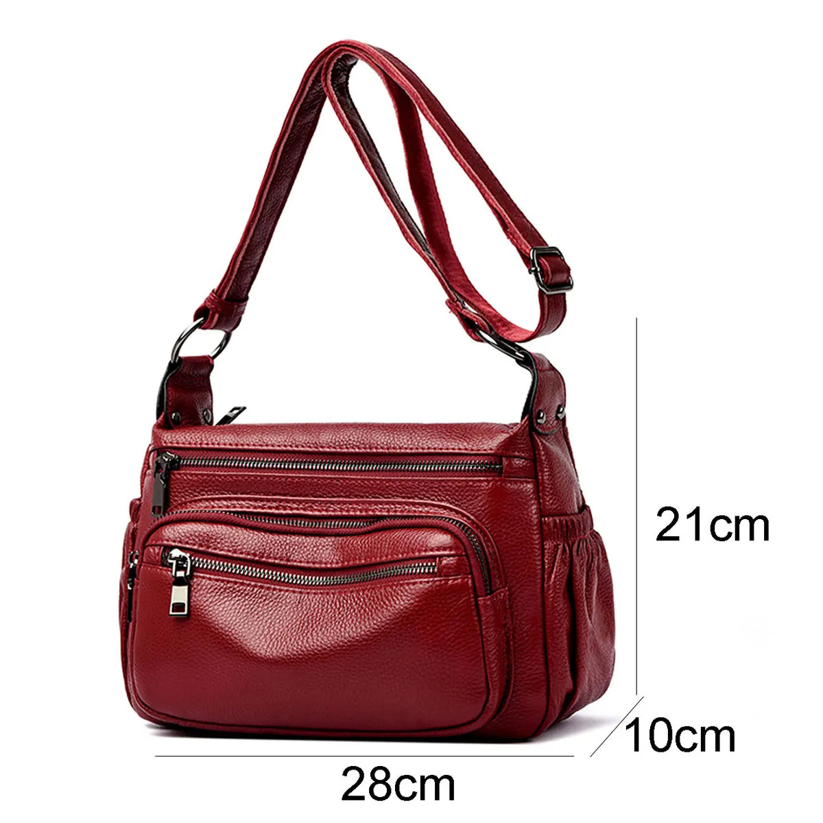 Structured Leather Crossbody Bag