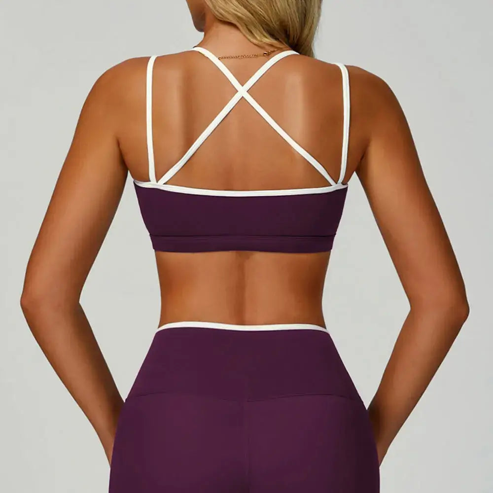 حمالة صدر يوغا نسائية مقاومة للصدمات بدون درزات