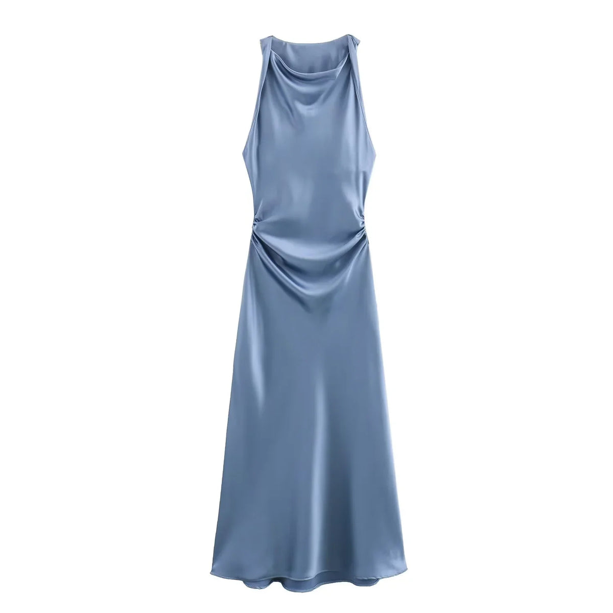 Luxe Satin Midi Elegance Dress