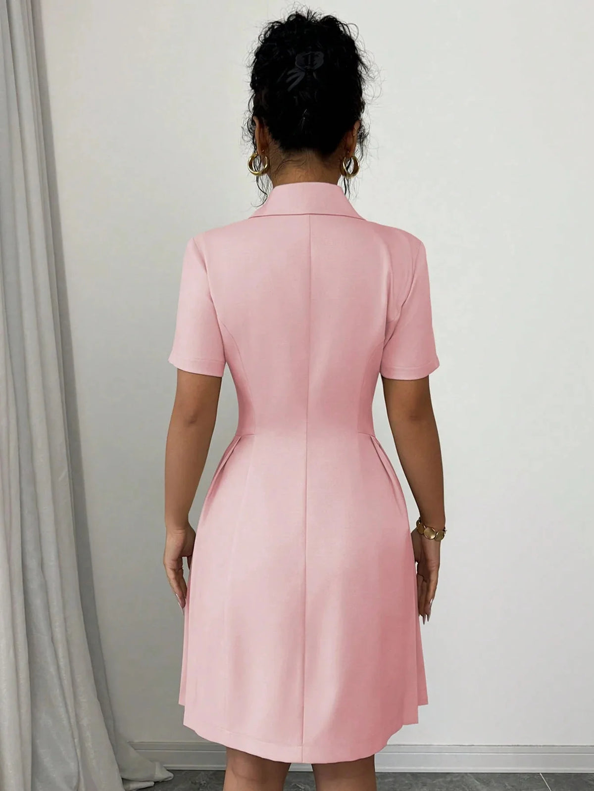 Women's Double Breasted Midi Dress