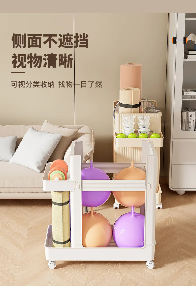Slim Home Storage Cart Rack