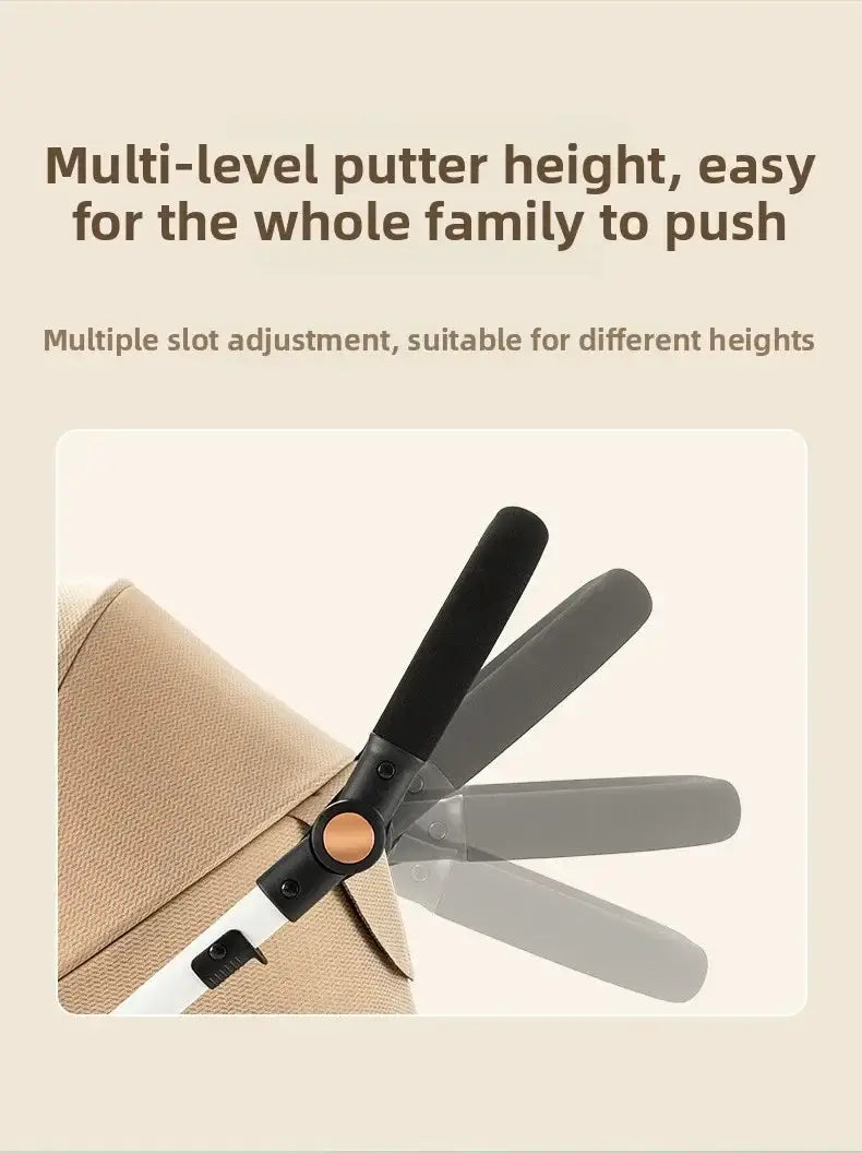 Adjustable putter height for family convenience, featuring multiple slot adjustments for varying heights.