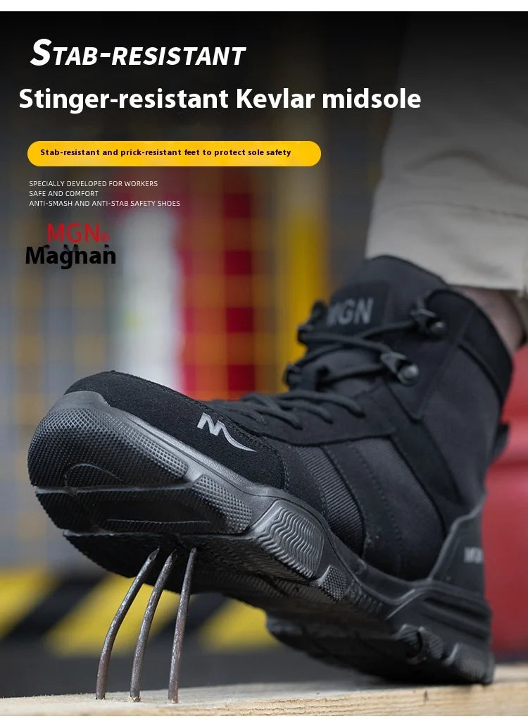 أحذية أمان نسائية بأزرار دوارة للعمل