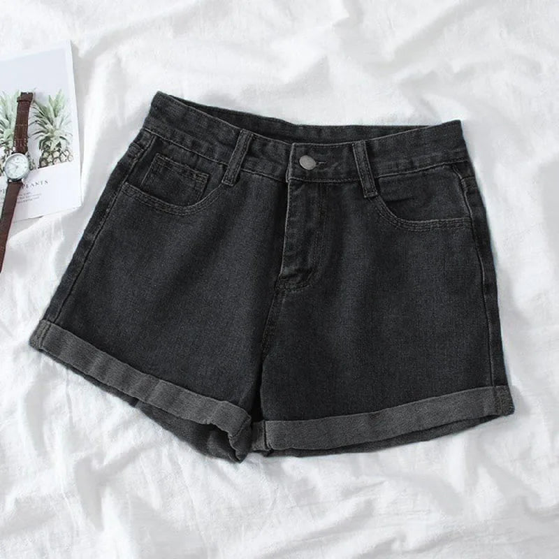 EaseEdge™ – Loose High Waist Denim Shorts 2025 (Chic, Flowy & Cool-Weather Friendly)