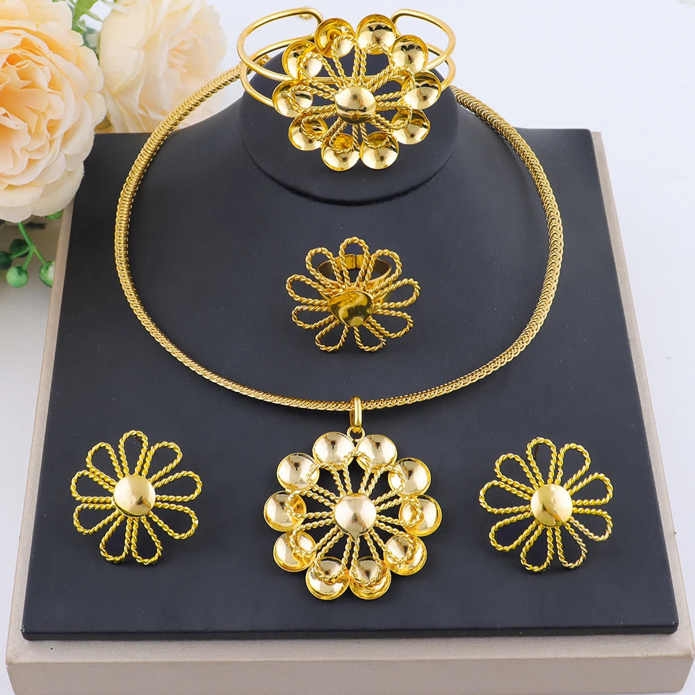 18K Gold Plated Luxury Jewelry Set
