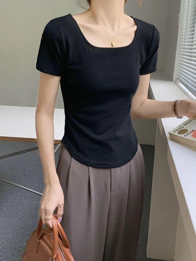 Women Chinese Buckle Tee