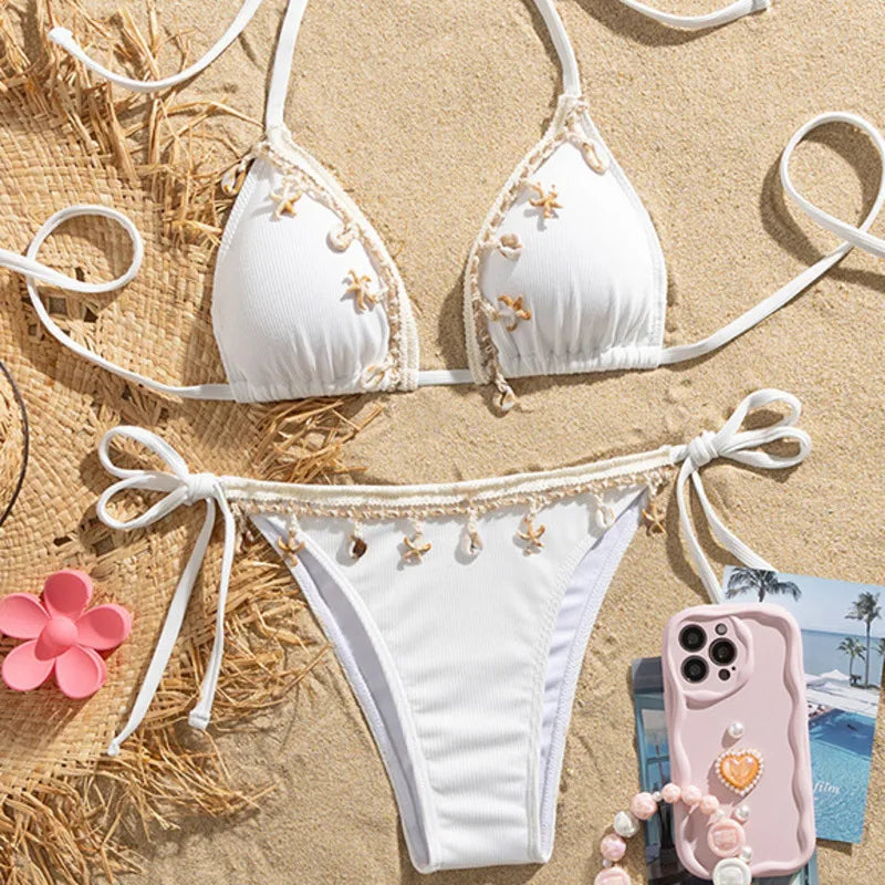 Sexy White Bikini Set