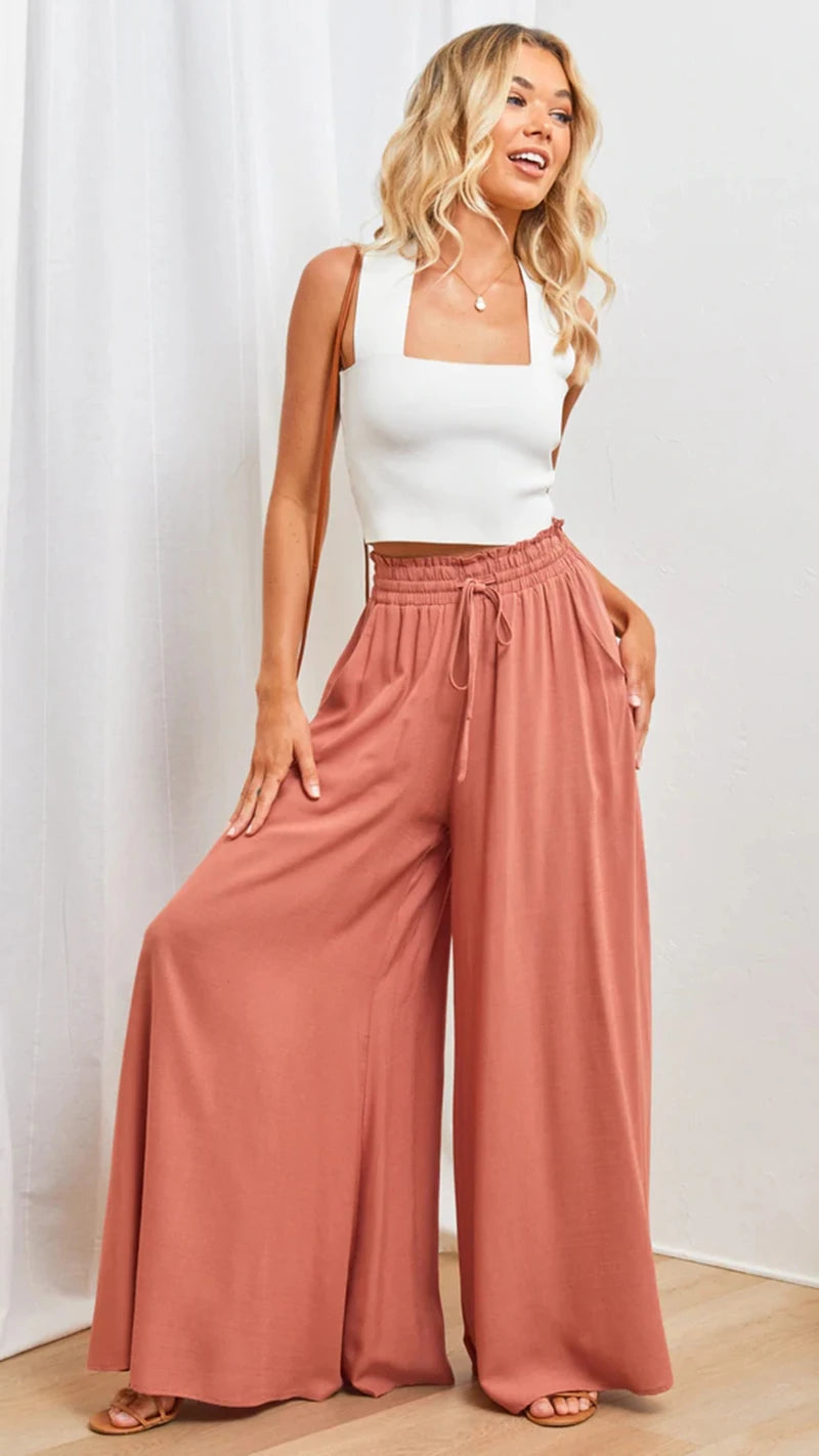 Women Summer Wide Leg Pants