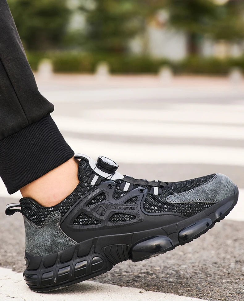 أحذية أمان نسائية برأس فولاذي عاكس