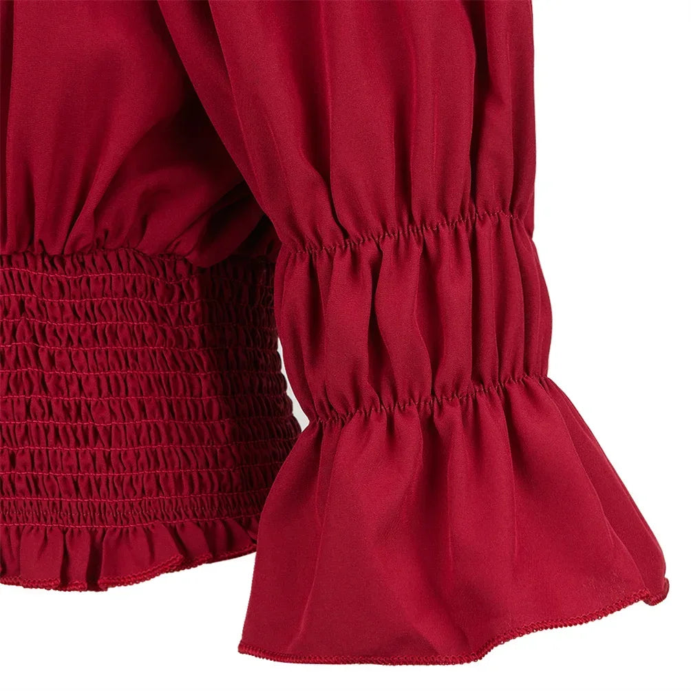 Medieval Pirate Peasant Blouse Costume Top