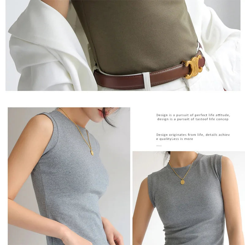 Colorful Round Neck Camisole Vest