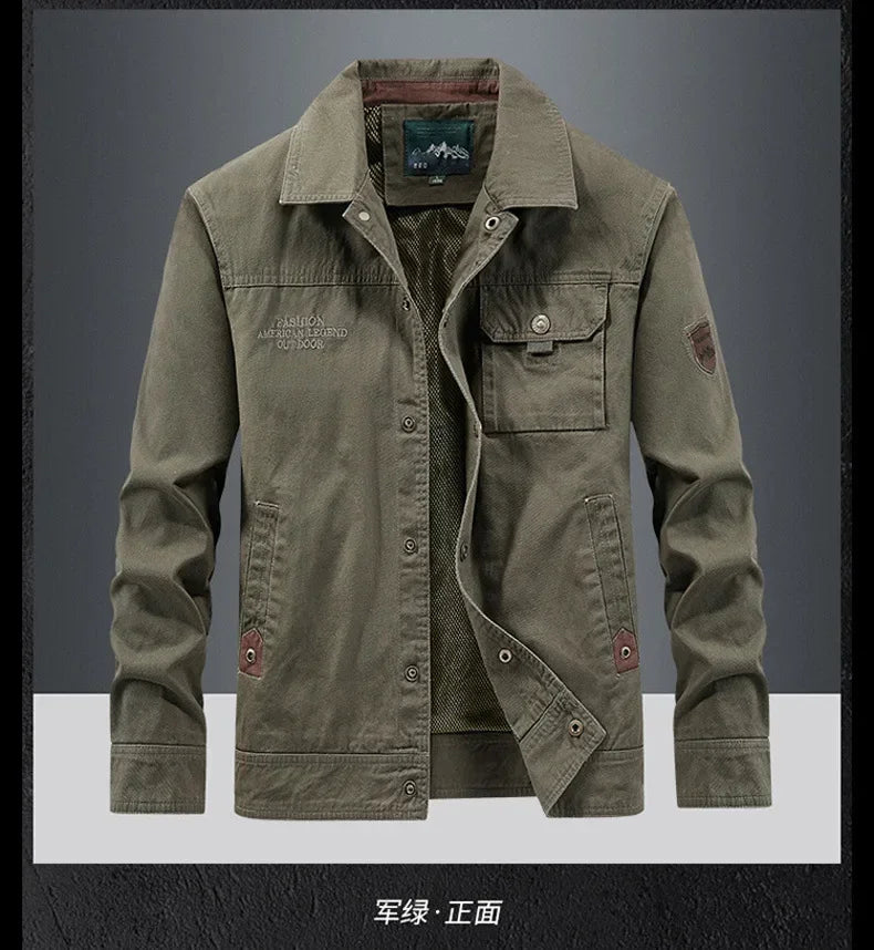 Men's Plus Size Outdoor Jacket – Slim Fit Cargo Coat