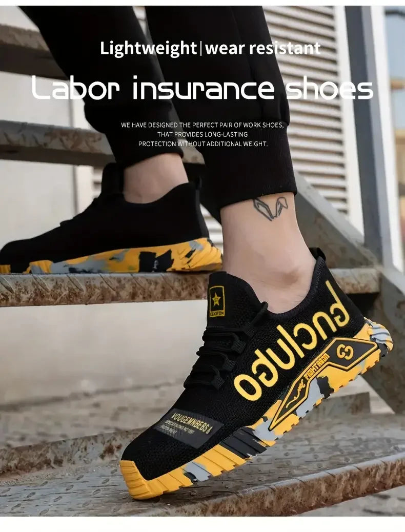 أحذية أمان للرجال بنعل معزز مضاد للثقب
