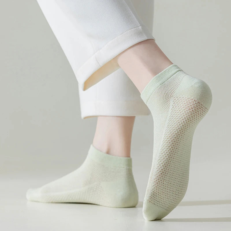 Women Cotton Mesh Socks