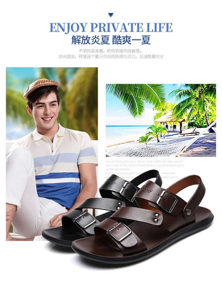 Men Soft Sole Leather Sandals