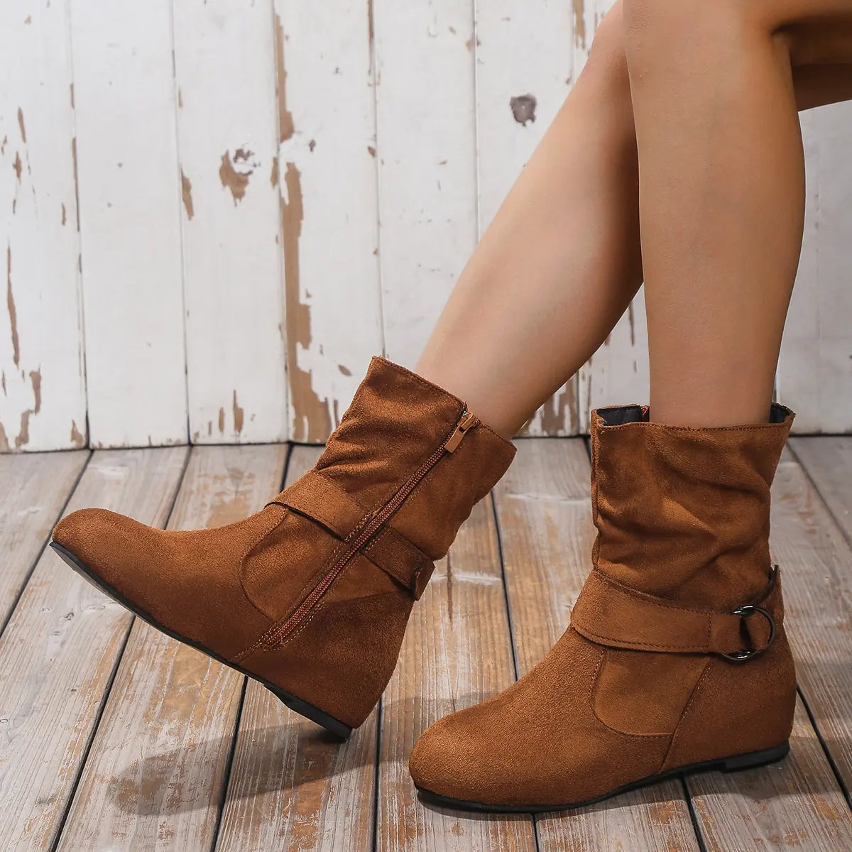 Women Ankle Boots Square Heel Trendy Boots