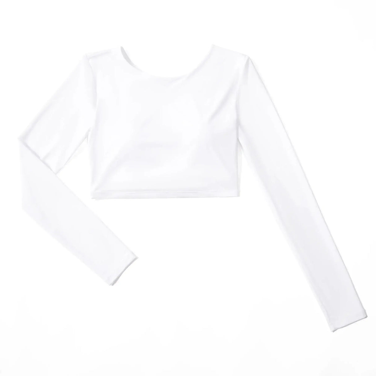 بلوزة يوغا نسائية مفتوحة الظهر بأكمام طويلة