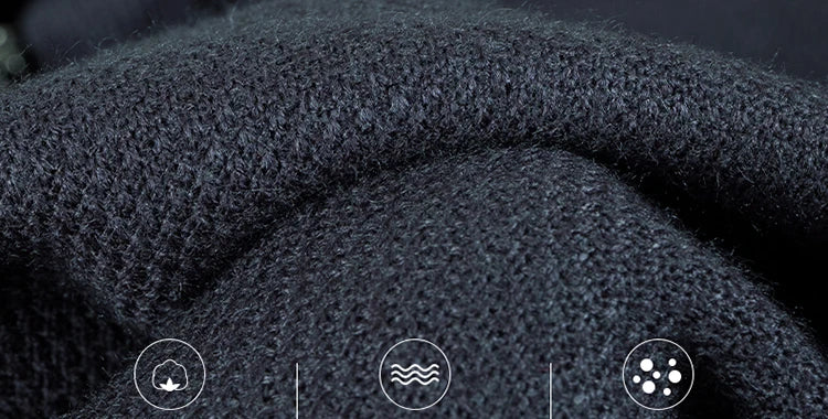 Men Half Zip Velvet Knit Sweater