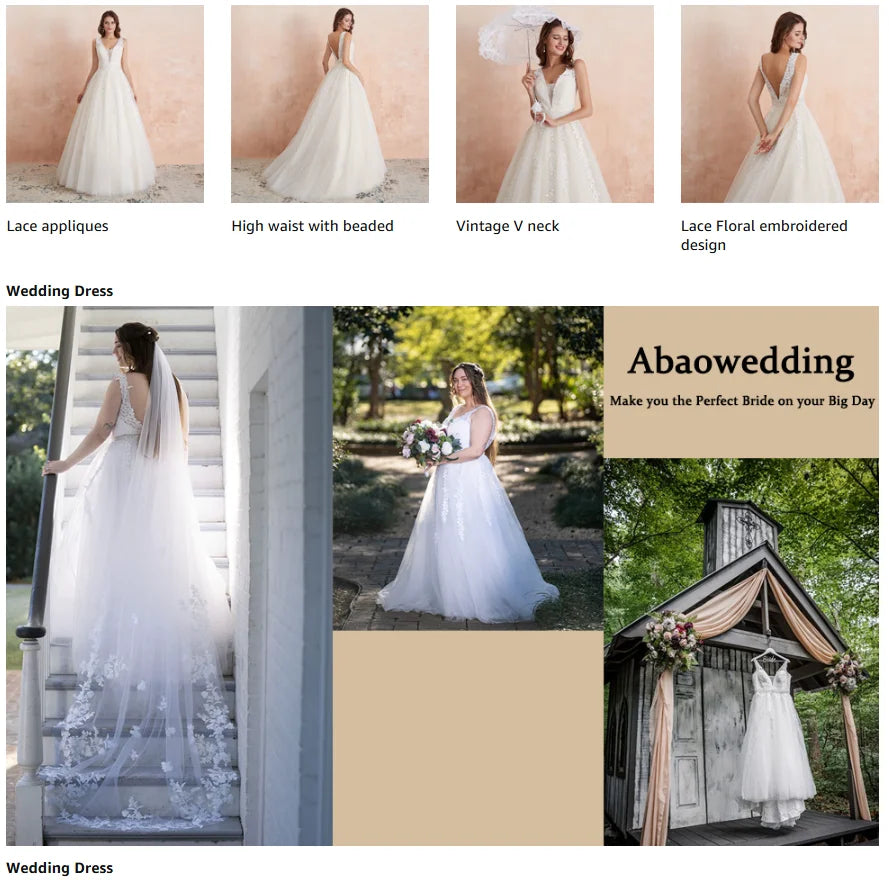 Women's Lace Applique Ball Gown