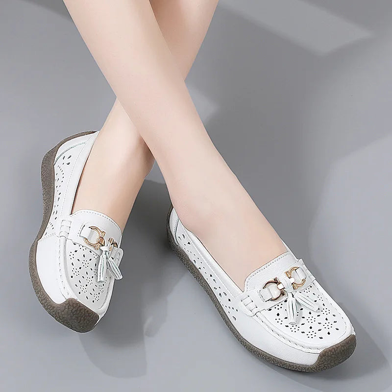 Round Toe Nurse Loafers – Soft Sole & Non-slip 2025