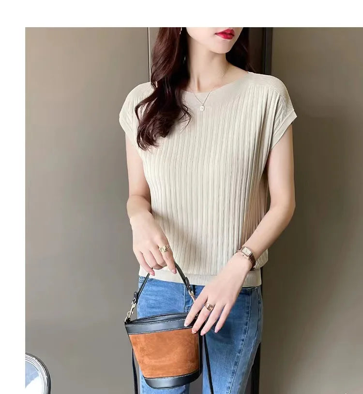 Women Summer Knit Blouse 2025