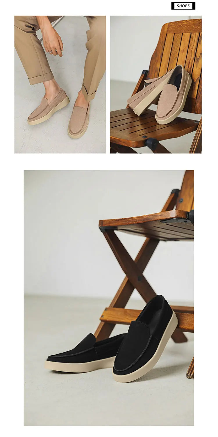 Men Suede Lightweight Driving Loafers