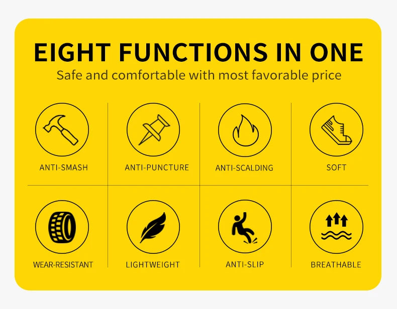 أحذية رياضية رجالية للعمل بمقدمة فولاذية غير قابلة للتدمير