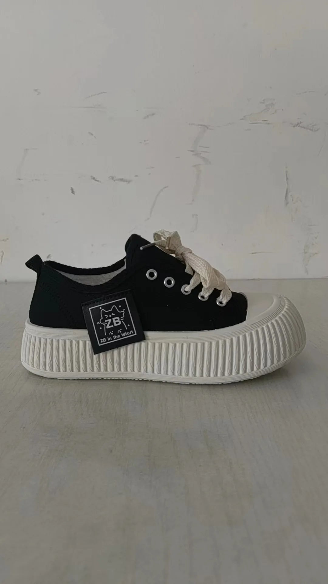 Women Canvas Shoes Soft Sole Lace Up Sneakers