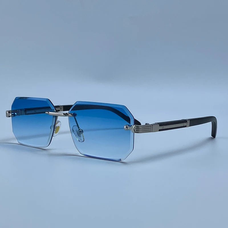 Elite Rimless Rectangle Sunglasses