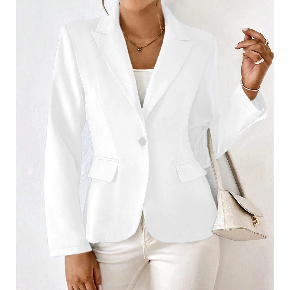 MuseTrim™ – Sleek Business Lapel Blazer (Minimalist Single-Button, Modern Fit)