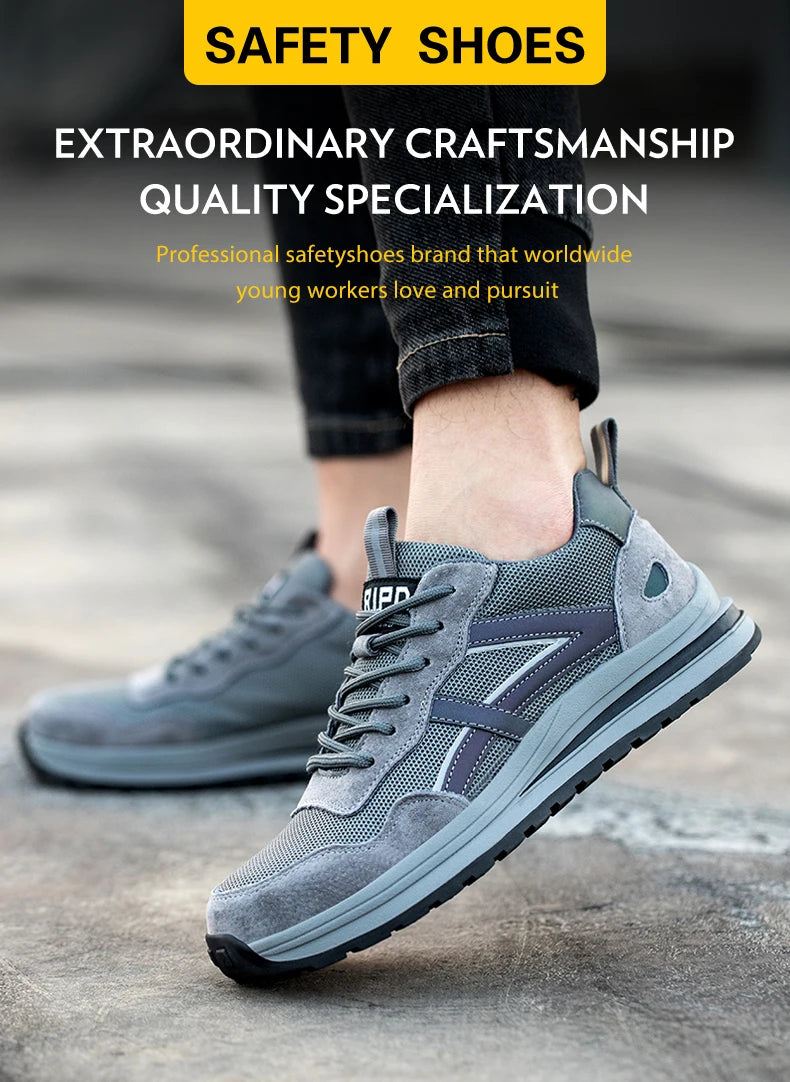أحذية أمان رجالية بأصابع فولاذية