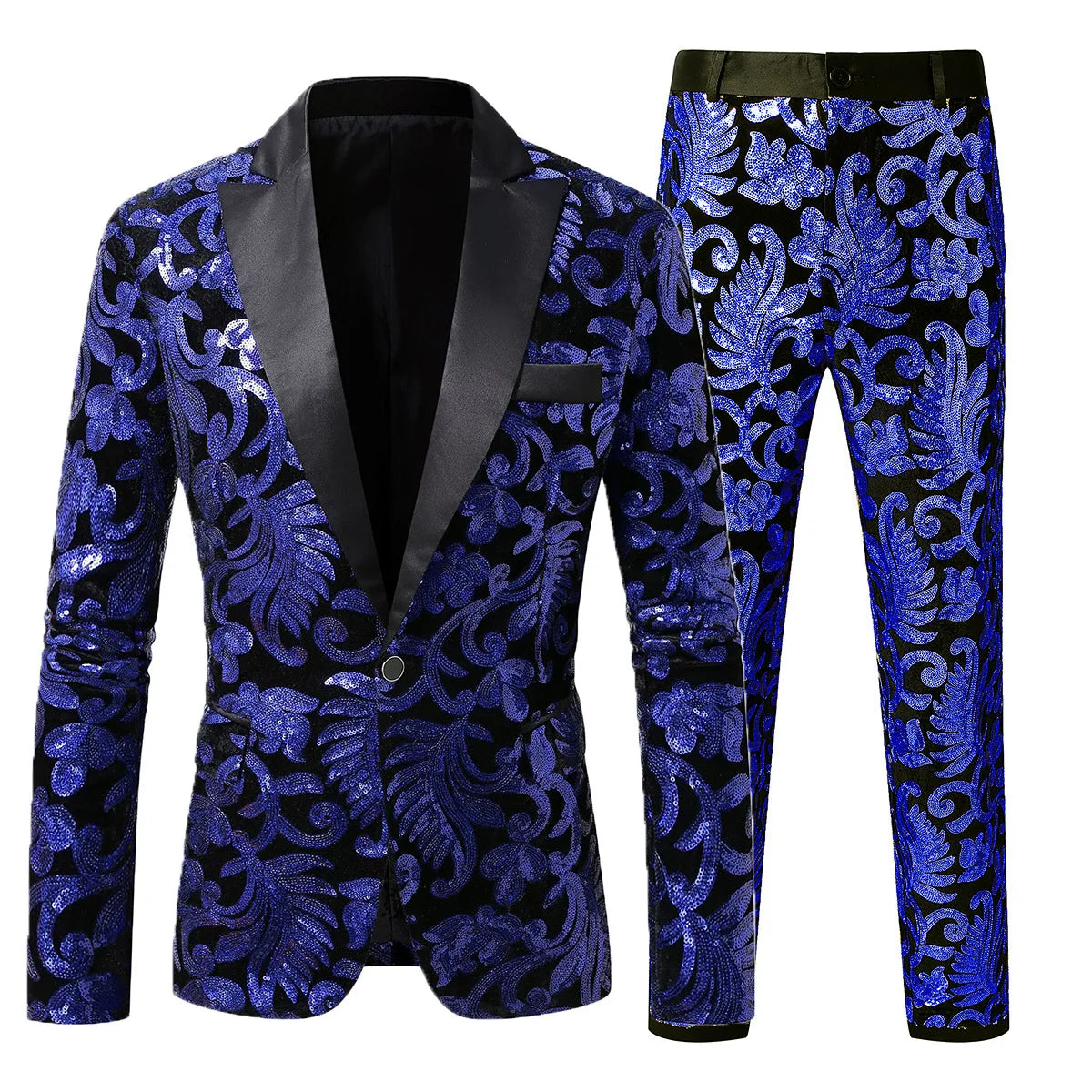 Men Luxury Sequin Party Suit Set
