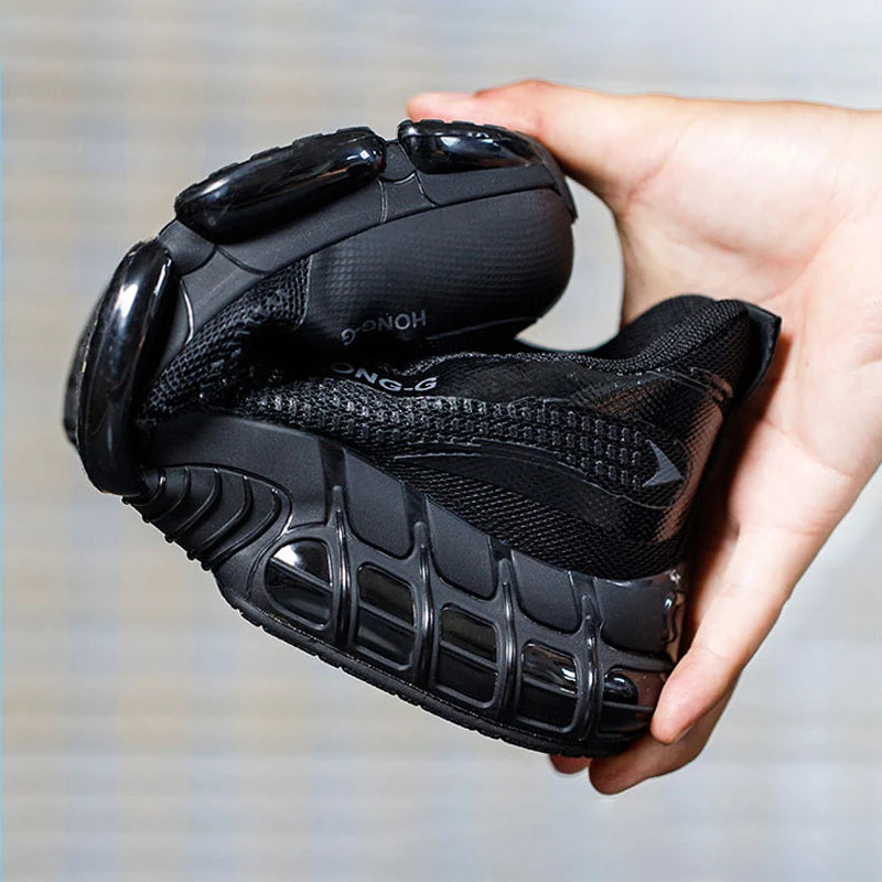 أحذية أمان رجالية بمشبك دوار وأصابع فولاذية