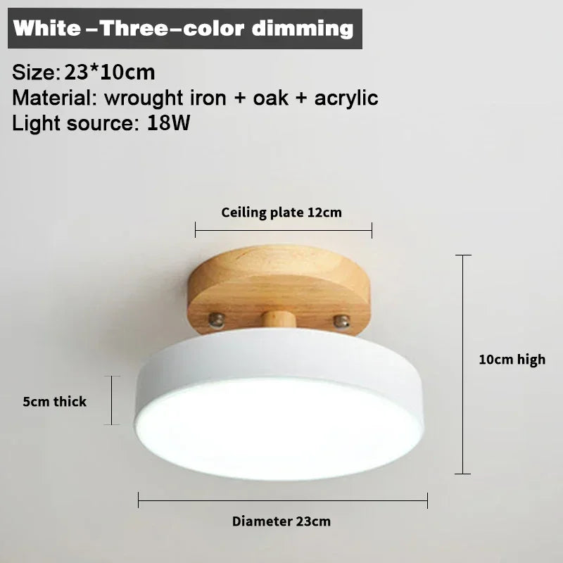 Nordic Wooden Ceiling Lamp