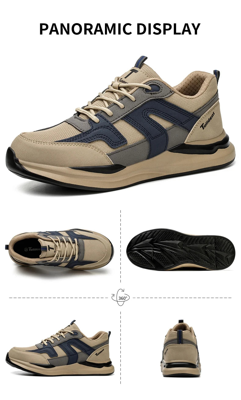 أحذية رياضية رجالية للعمل بمقدمة فولاذية غير قابلة للتدمير