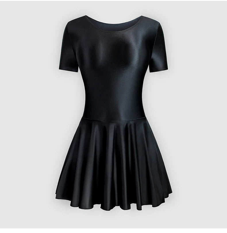 تنورة باليه رياضية من الساتان للنساء