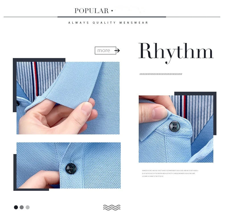 قميص بولو رجالي قطني مطرز