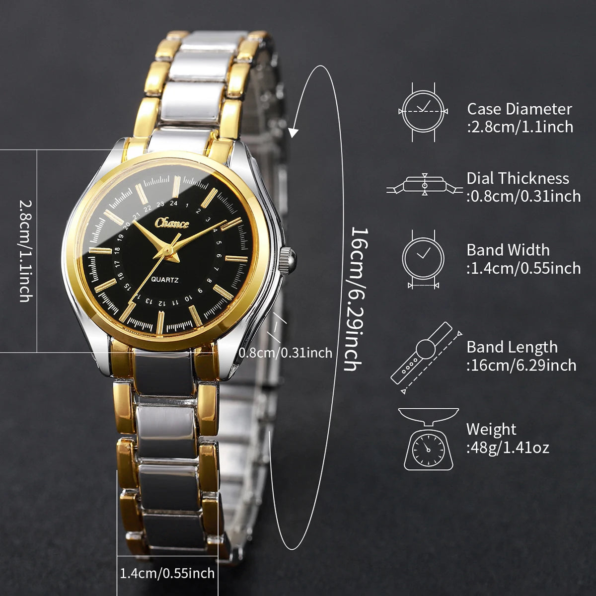 Victoria Crystal Watch Set
