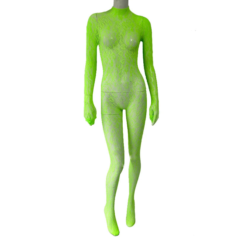 Velvexa™ – Lace Fishnet Night Club Bodysuit (Daring, Sultry & Statement-Making)