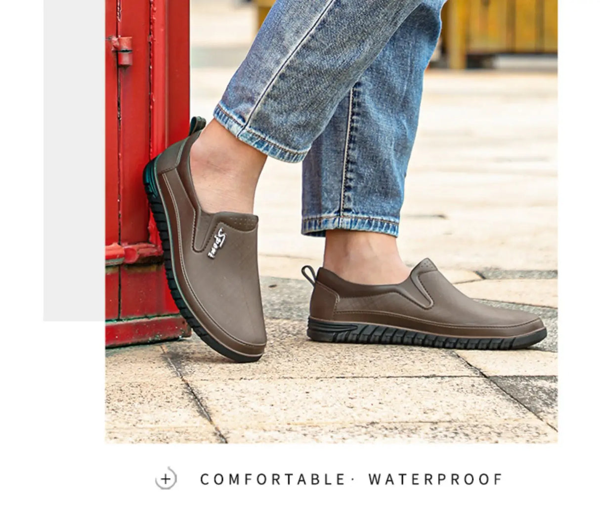 أحذية مطر رجالية منخفضة القطع