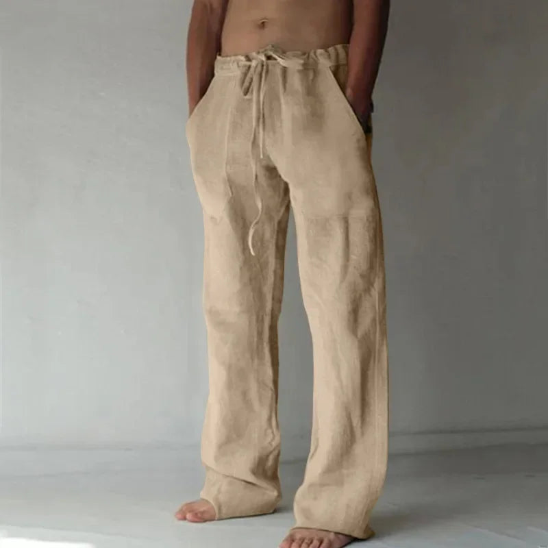 Men Cotton Linen Jogger Pants