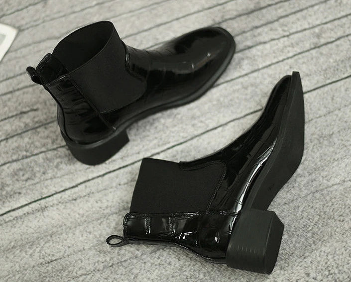 Women Pointed Toe High Heel Work Booties – Short Ankle Shoes