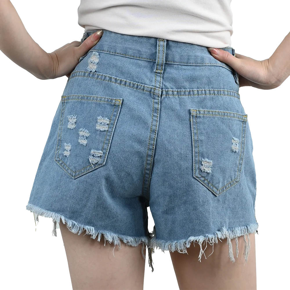 Women’s 3PCS High Waist Ripped Denim Shorts