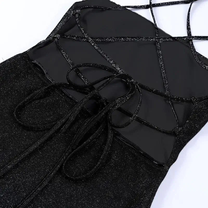 Women's Dresses Glitter Backless Strappy