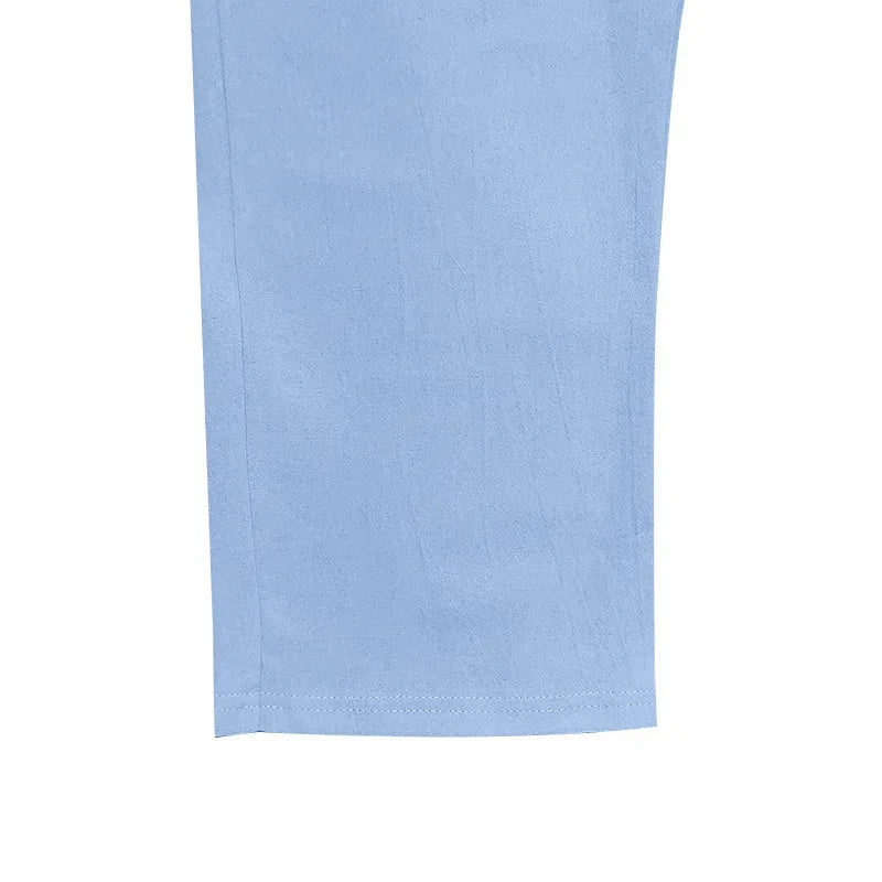 Men Cotton Linen Straight Pants