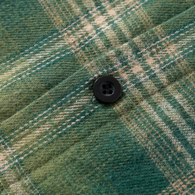 Men Oversized Plaid Shirt